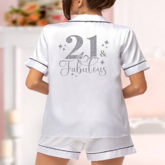 pyjama set 21st birthday matching pajamas