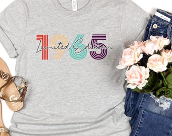 Limited Edition 1965 t shirt. Personalised 60th Birthday outfit 60th birthday gifts for Best friend, wife. Birthday gift for her.