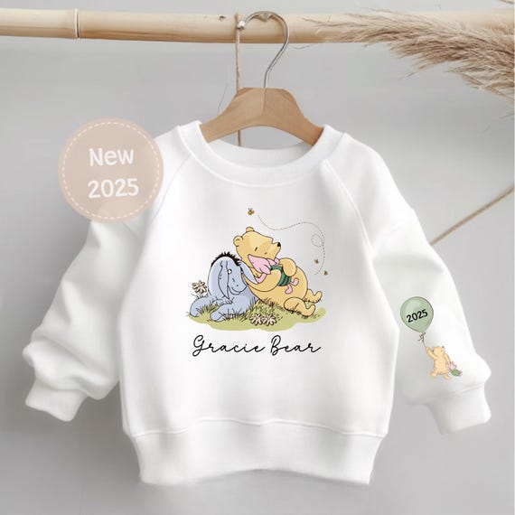 Personalized Baby Bear Sweatshirt: Classic Winnie the Pooh Jumper