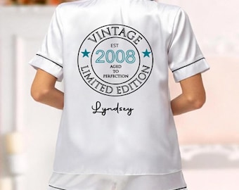 Personalized 18th Birthday PJs: Vintage 2008 Edition