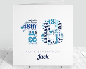 Personalized 18th Birthday Card for Him