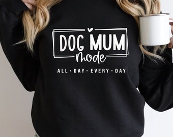 Dog Mum Sweatshirt. Personalised Sweater for dog lovers. Unique gift.