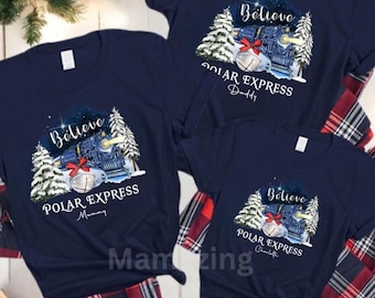 Polar Express Christmas Pyjamas. New 2024 Christmas Eve Pyjamas, adult Matching PJs. Christmas Polar Express pajamas. Christmas Eve Box.