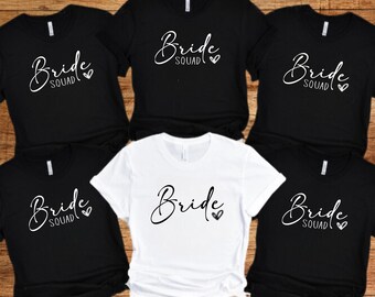 Camisetas para despedida de soltera, Camiseta del equipo de la novia (regalo para la novia), Camiseta para la fiesta de despedida de soltera, Camisetas personalizadas para despedida de soltera, Camisetas para la fiesta nupcial