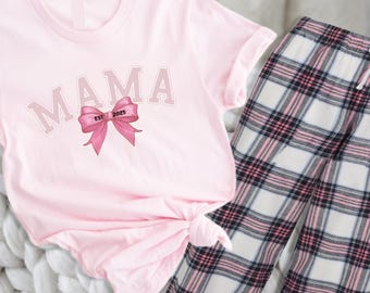 Mama Pyjamas. Personalised Mum Pyjama set with est date. Mama pjs. Mothers day gift. Mummy pjs, Gift For Her, Mothers day Gift for Mum.