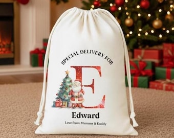 Santas Initials Christmas Sacks, Xmas Sack, Santa Sacks, Christmas Sack Personalised, Santa Sack Personalised, Santa Sack Large, Santa Sack