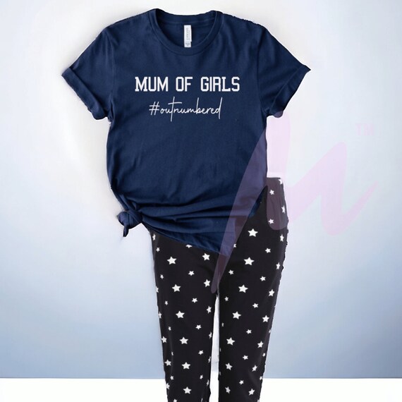 Mum of Girls Pyjamas outnumbered. Mama Pyjamas. Mum Pjs Mothers Day Gift. Mum Gift. Pajamas. Bespoke Pj s. Etsy UK