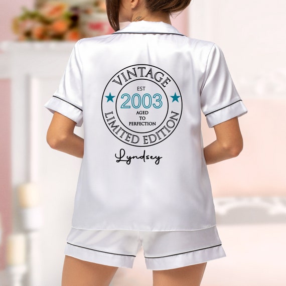 Born in 2003 Birthday pyjamas. 21st Birthday Pjs. 21st Birthday pjs. Twenty first Birthday. 21st Birthday Gift aged to perfection