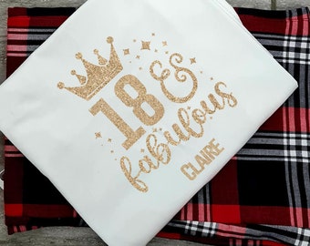 Personalised 18th Birthday Pyjamas. 18th Birthday pjs. Eighteenth Birthday pyjamas. Birthday pjs,18th Birthday, birthday gift.