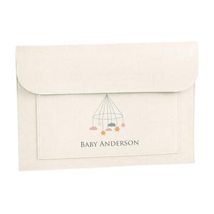 Carpeta de documentos Baby Journey Carpeta para nuevas mamás Notas de maternidad para bebés personalizadas - Organizador de archivos en papel para notas de embarazo y FIV para bebés nuevos
