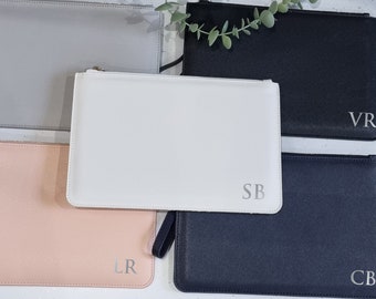 Pochette personalizzata, borsa personalizzata, regalo con monogramma per lei. Pochette da sposa. Damigella d'onore, regalo per damigella d'onore, borsa con iniziale personalizzata.