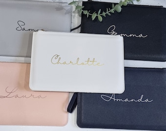 Pochette personalizzata, pochette per damigella d'onore, proposta di matrimonio per damigella d'onore, regalo per addio al nubilato, regalo di nozze personalizzato per damigella d'onore. Pochette da sposa.