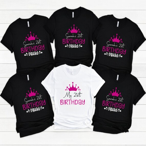 Camisetas de Birthday Squad. Camisetas personalizadas para celebrar cumpleanos. Camisetas para fiestas de cumpleanos. Camisetas de cumpleanos para cumpleaneras. Regalo de cumpleanos. Etsy Espana
