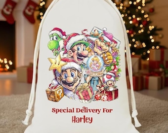 Personalised Santa Sack | Christmas Present Sack | Santa Sack Personalised | Santa Sacks Extra Large | Christmas Sacks | Present Bag Name