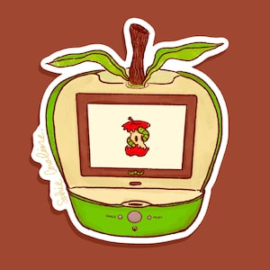 Apple TV Sticker | Cute Worm Sticker | Apple Television Stickers | Funny | Silly | Aesthetic