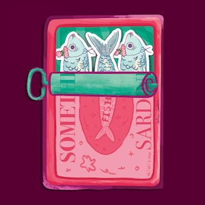 Sardine Fridge Magnets | Refrigerator Packs | Fish Magnets | Cute Kawaii Magnets |