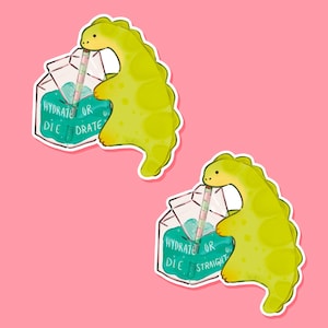 Hydrate or die straight Sticker | hydration | water reminder Decal Sticker | drink water bumper sticker | healthy reminders