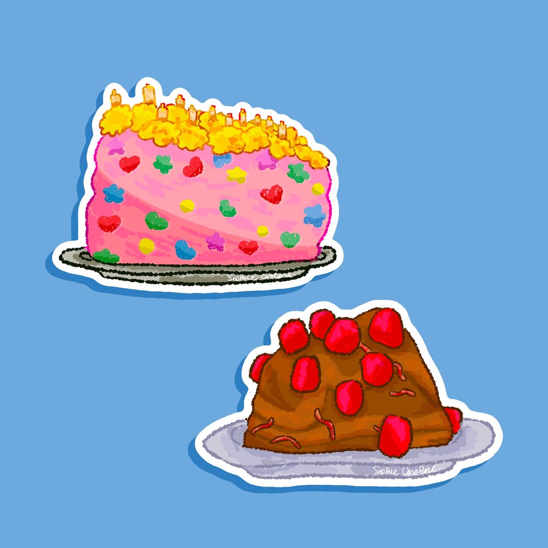 Max and Ruby Cake Nostalgia Stickers | Glossy Vinyl Decals - Etsy