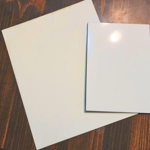 Sublimation Hardboard Blank: Dry Erase Photo Board, Square Corners
