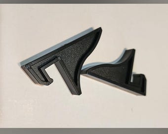 Black Plastic Feet Stands: Photo, Tiered Tray, & Sign Display