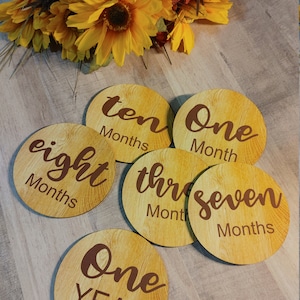 Baby Milestone Cards, Personalized Newborn Photography Prop, Birth Announcement, Shower Gift, Monthly pregnancy photo prop