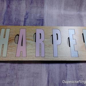 Personalized Wooden Name Puzzle, Name Puzzles for Toddlers, Baby Toys, First Birthday Gift, Baby Shower Gift