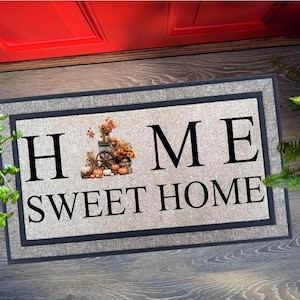 Digital download, Front Door Mat Fall Sublimation Design Download, Rug PNG, Home Sweet Home Rug Design, Doormat
