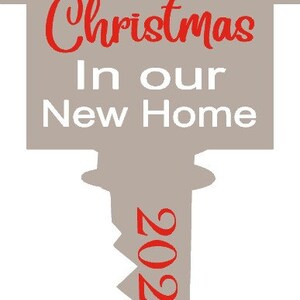 SVG laser file-First Christmas in our New Home - 2021 - Ornament - Key - digital download