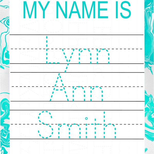 Personalized My name is tracing board/Easter/write my name/Preschool-Kindergarten reusable 8x10 erase board/Educational Learning/Birthday