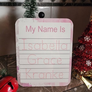 Personalized My name is tracing board/Easter/write my name/Pre-K-Kin reusable 8x10 erase board/Educational Learning/Birthday/Home school