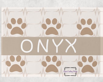 Personalized Pet Placemat: Custom Dog Cat Food Bowl Mat