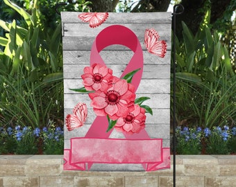 Breast Cancer Awareness Yard Flag Sublimation Transfer - Ready to Press