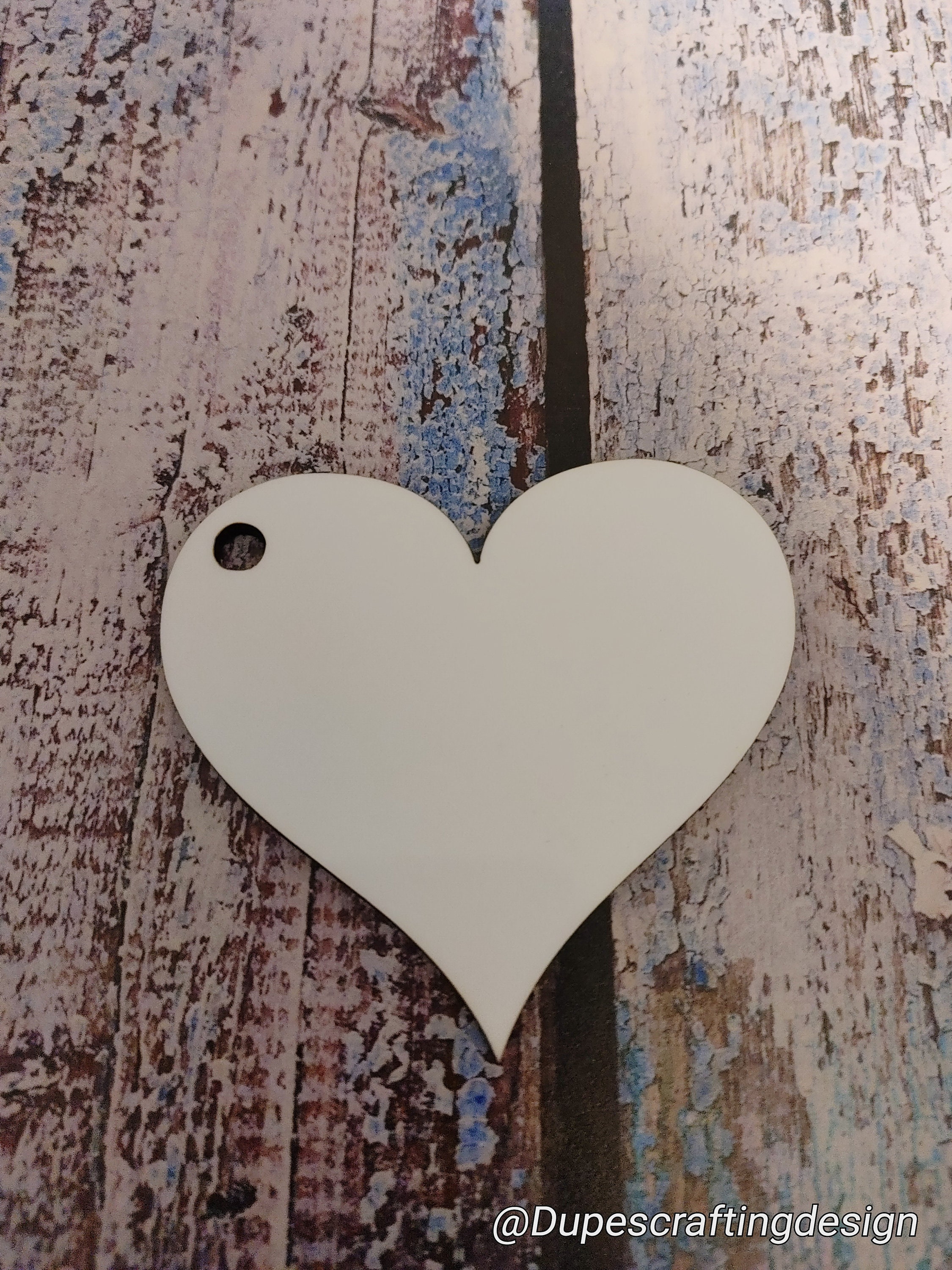 Unisub Sublimation Heart Keychain Blank - 2.5 x 2.25 - 5520 - 100