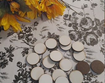 Sublimation Hardboard Earring Blanks: 0.5, 0.75, 1 inch Round Pendants