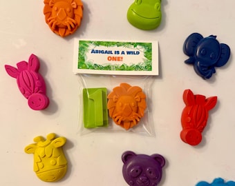 Crayones de animales para fiestas temáticas de animales