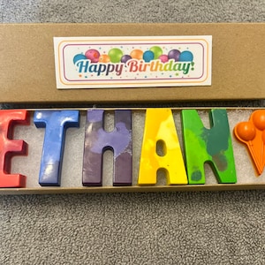 Crayon Names/Crayon Letters/Birthday Gift/Stocking Stuffer/Easter Basket