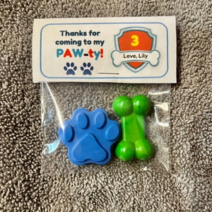 Paw Party Favor Crayons