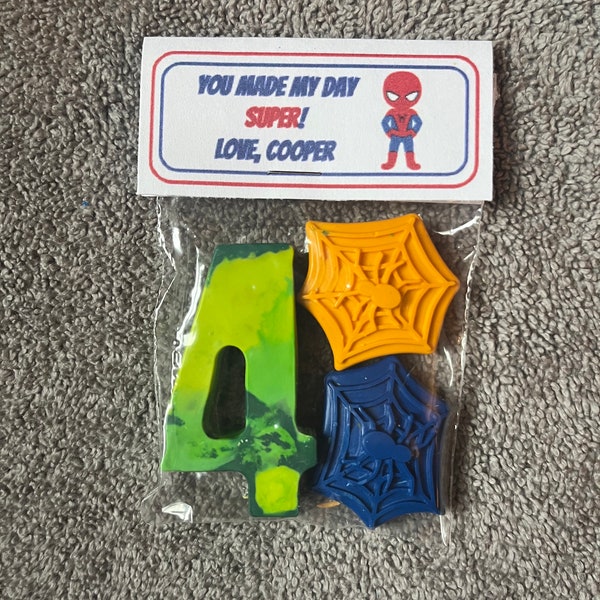 Spiderman Party Favor Crayons