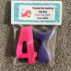 Mermaid Party Favor Crayons