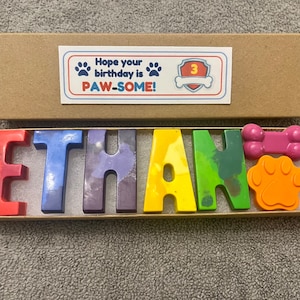 Paw Crayon Names/Crayon Letters/Easter Basket/Stocking Stuffer