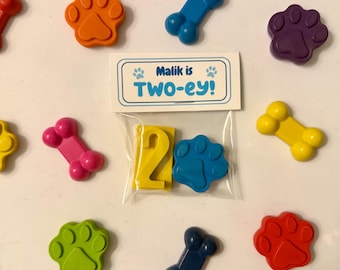 Bluey Inspired Custom Party Favor Crayons