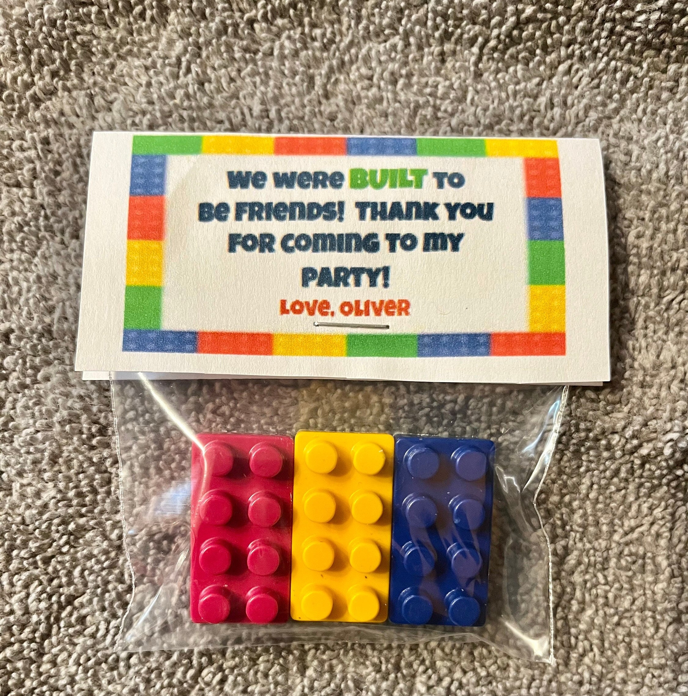 Lego Crayons- A Birthday Party Favor (plus free printable and