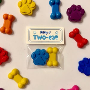 Paw and Bone Custom Party Favor Crayons