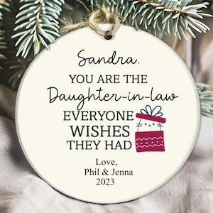 Personalized Daughter-in-Law Christmas Ornament: Cat Lover Keepsake (Free Gift Box)