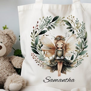 Sac fourre-tout personnalisé fée pour filles, nom personnalisé, cadeau d'anniversaire pour adolescente, joli fourre-tout pour la rentrée, cadeau de fin d'études secondaires, sac de danse