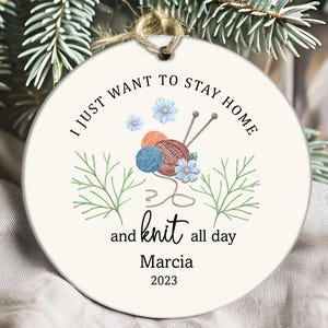 Personalisierte Stricker Weihnachtsverzierung, Stricken Ornament, Benutzerdefinierte Andenken, Stricken Liebhaber Geschenk, Weihnachtsgeschenk, Geburtstagsgeschenk, Handwerker Geschenk