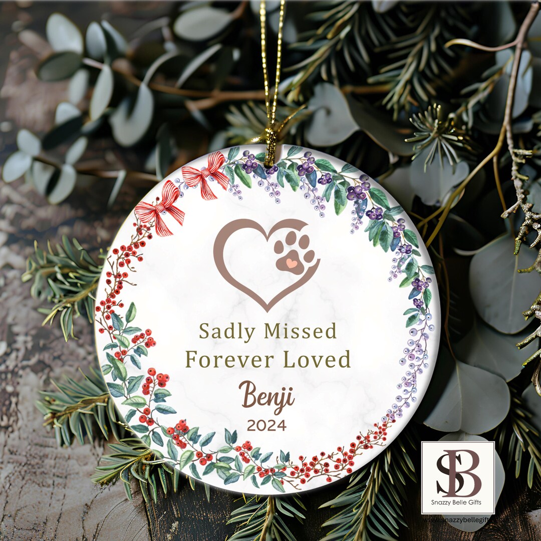 Personalized Pet Memorial Ornament: Custom Cat/dog Remembrance Gift - Etsy