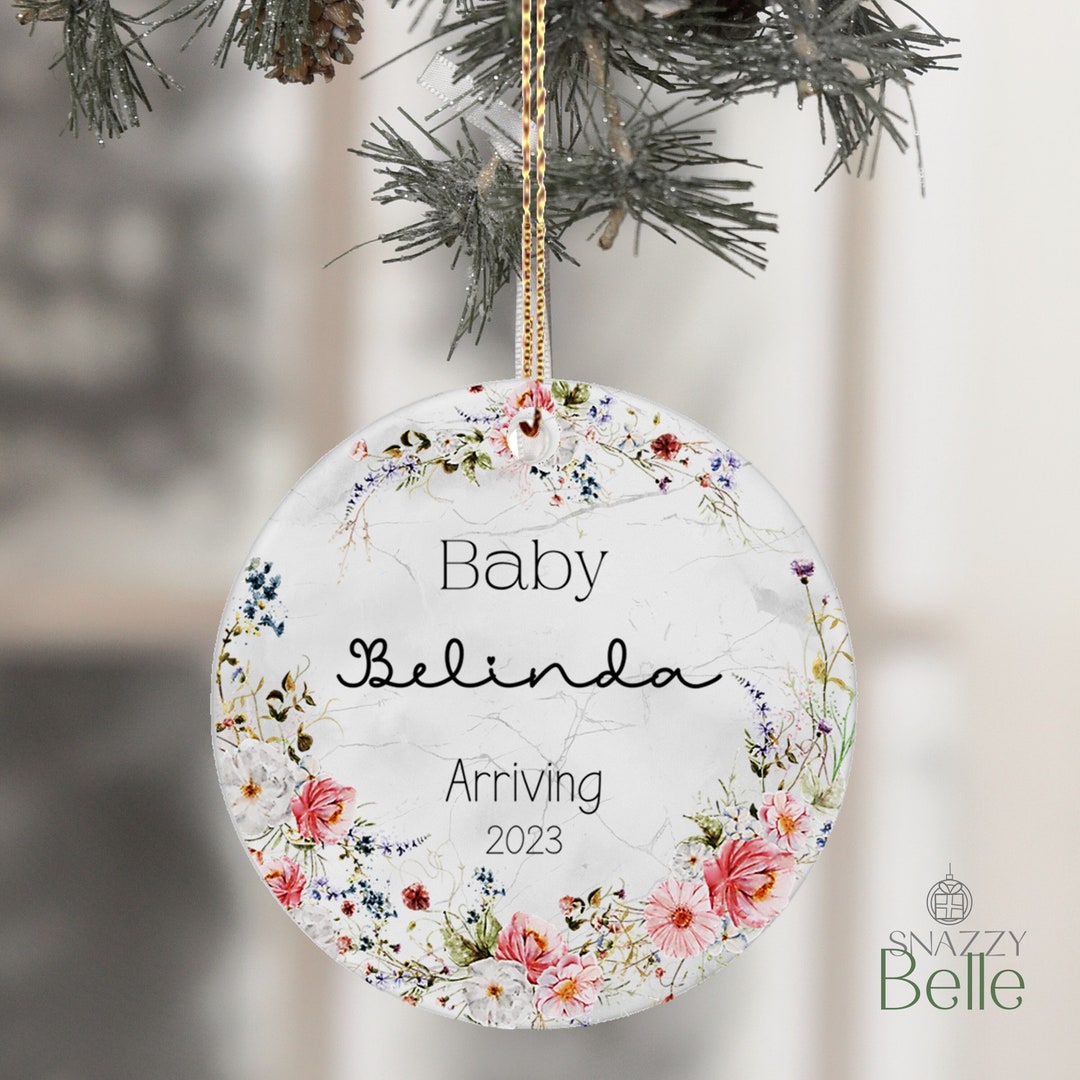 Personalized New Baby Ornament Birth Announcement Ornament Etsy