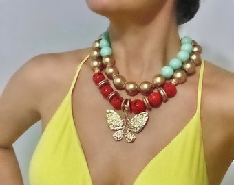 Statement necklace haute couture dramatic luxury big bold elegant classy modern unique socialite high end sophisticated summer