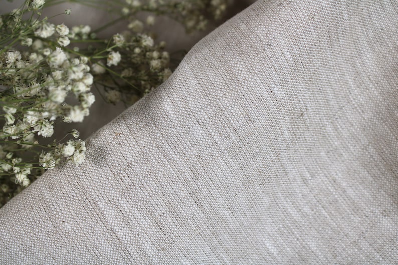 100% linen fabric by the yard for clothing / Washed linen fabric / Natural linen flax fabric by yard / Heavy weight linen fabric from USA image 6